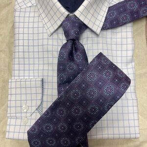 Jos A Bank Purple/Blue Medallion Necktie